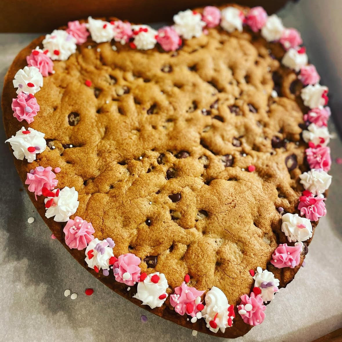 Valentine's Day Cookie Cake